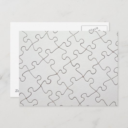 Witte puzzel briefkaart (Voorkant / Achterkant)