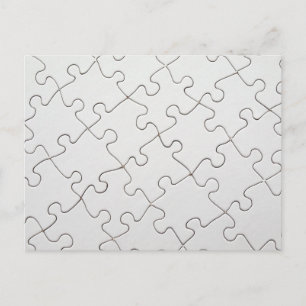 Witte puzzel briefkaart