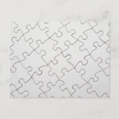 Witte puzzel briefkaart (Voorkant)