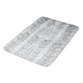 Witte Python Slangenhuid Print Badmat (Gekanteld)