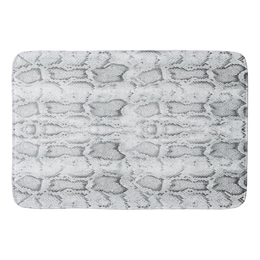 Witte Python Slangenhuid Print Badmat (Voorkant)