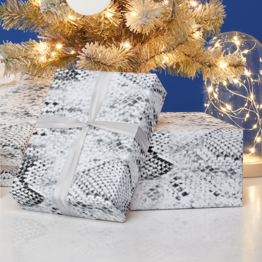 Witte Python Slangenhuid Print Cadeaupapier (Feestdagen)