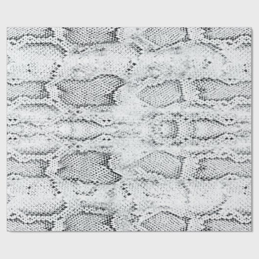 Witte Python Slangenhuid Print Cadeaupapier (Vlak)