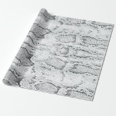 Witte Python Slangenhuid Print Cadeaupapier (Uitgerold)