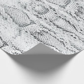 Witte Python Slangenhuid Print Cadeaupapier (Hoek)