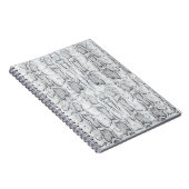 Witte Python Slangenhuid Print Foto Notitieboek (Rechterzijde)