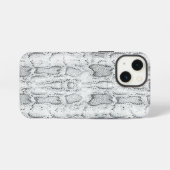 Witte Python Slangenhuid Print iPhone Hoesje (Achterkant horizontaal)