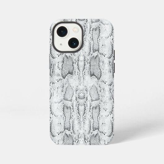 Witte Python Slangenhuid Print iPhone Hoesje (Achterkant)