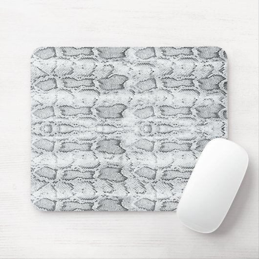 Witte Python Slangenhuid Print Muismat (Met muis)