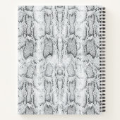 Witte Python Slangenhuid Print Notitieboek (Achterkant)