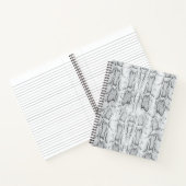 Witte Python Slangenhuid Print Notitieboek (Binnen)