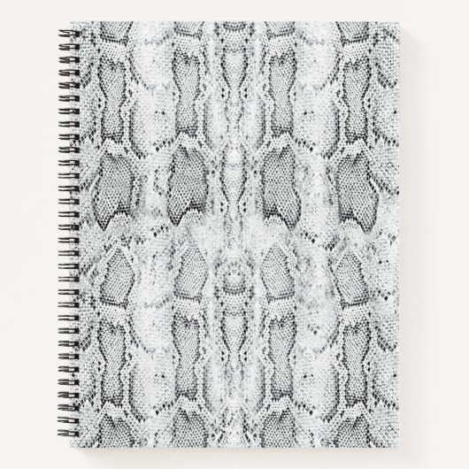 Witte Python Slangenhuid Print Notitieboek (Voorkant)