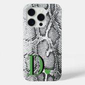 Witte Python Slangenhuid - Rijke Elegante Monogram Case-Mate iPhone Case (Achterkant)