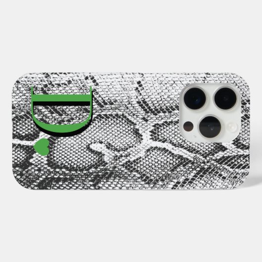 Witte Python Slangenhuid - Rijke Elegante Monogram Case-Mate iPhone Case (Achterkant (horizontaal))