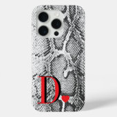 Witte Python Slangenhuid - Rijke Elegante Monogram Case-Mate iPhone Case (Achterkant)