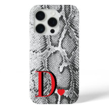 Witte Python Slangenhuid - Rijke Elegante Monogram