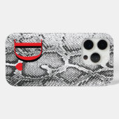 Witte Python Slangenhuid - Rijke Elegante Monogram Case-Mate iPhone Case (Achterkant (horizontaal))