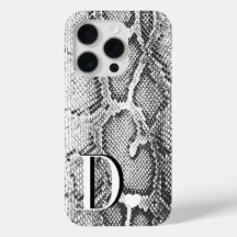 Witte Python Slangenhuid - Rijke Elegante Monogram