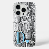 Witte Python Slangenhuid - Rijke Elegante Monogram Case-Mate iPhone Case (Achterkant)