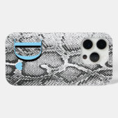 Witte Python Slangenhuid - Rijke Elegante Monogram Case-Mate iPhone Case (Achterkant (horizontaal))