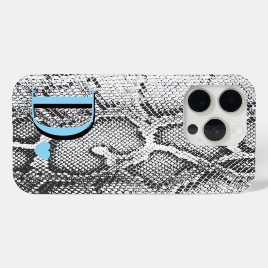 Witte Python Slangenhuid - Rijke Elegante Monogram Case-Mate iPhone Case (Achterkant (horizontaal))