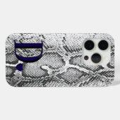 Witte Python Slangenhuid - Rijke Elegante Monogram Case-Mate iPhone Case (Achterkant (horizontaal))