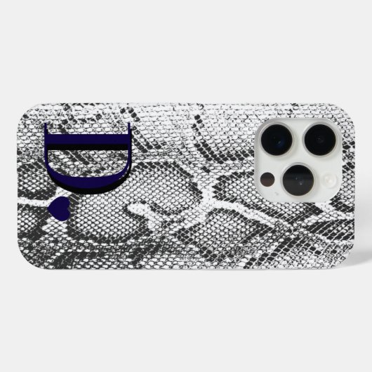 Witte Python Slangenhuid - Rijke Elegante Monogram Case-Mate iPhone Case (Achterkant (horizontaal))