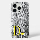 Witte Python Slangenhuid - Rijke Elegante Monogram Case-Mate iPhone Case (Achterkant)