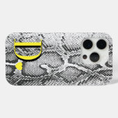Witte Python Slangenhuid - Rijke Elegante Monogram Case-Mate iPhone Case (Achterkant (horizontaal))