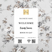 Witte QR code business logo seminarruimte wifi Poster
