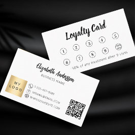 Witte qr code corporate logo merkkleur klantenkaartje