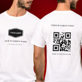 Witte QR Code Douane en Promotiebedrijf Logo T-shirt
