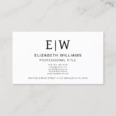 Witte QR-code fotomonogram minimalistisch Visitekaartje (Achterkant)