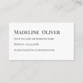 Witte QR-code Logo Simple Visitekaartje (Achterkant)