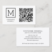 Witte QR code Minimal Logo Professional Visitekaartje (Voorkant / Achterkant)