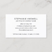 Witte QR code Minimal Logo Professional Visitekaartje (Achterkant)