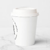 Witte QR-code | Minimalistisch modern zakelijk ont Papieren Bekers (Links)