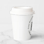 Witte QR-code | Minimalistisch modern zakelijk ont Papieren Bekers (Rechts)