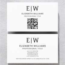 Witte QR-code monogram minimalistisch