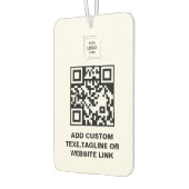 Witte QR-code Zakelijk Logo Auto Luchtverfrisser (Links)