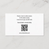 Witte QR Code Zwarte Viool Vioolspeler Visitekaartje (Achterkant)