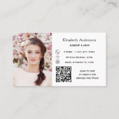 Witte QR-kaart voor zakelijke loyaliteit Visitekaartje (Achterkant)