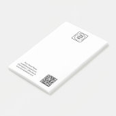 Witte QR | Minimaal zakelijk logo-ontwerp Post-it® Notes (Schuin)