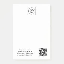 Witte QR | Minimaal zakelijk logo-ontwerp Post-it® Notes