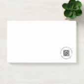 Witte QR | Minimalistisch Schoon Bedrijfsontwerp Post-it® Notes (Kantoor)