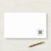 Witte QR | Minimalistisch Schoon Bedrijfsontwerp Post-it® Notes (Op bureau)