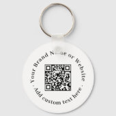 Witte QR | Minimalistisch Schoon Budgetontwerp Sleutelhanger (Achterkant)