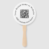 Witte QR | Minimalistisch Schoon Rond Design Handwaaier (Achterkant)
