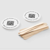 Witte QR | Minimalistisch Schoon Rond Design Handwaaier (Niet-gemonteerd)