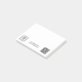 Witte QR | Minimalistisch zakelijk logo-ontwerp Post-it® Notes (Schuin)